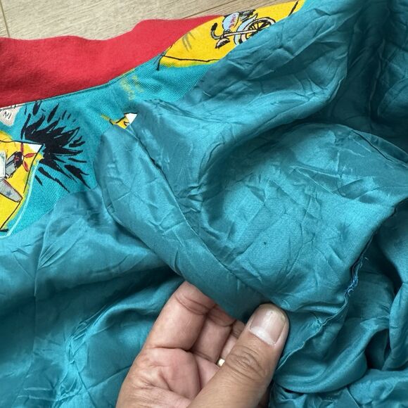 Vintage Women’s Jacket All Over Print Films Planes Clubs Size M Ellas Mood Retro - Picture 9 of 12